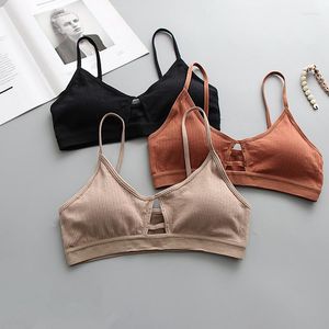 Yoga outfit Women Cotton Sports Bra Tube Top Crop Kvinnlig sömlös underkläder trådlös braltett sexig underkläder beskurna bandeau