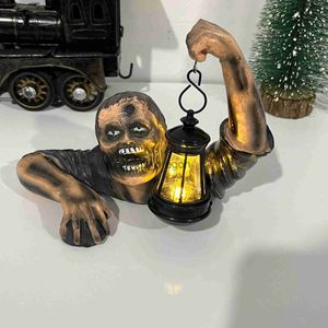 Annan heminredning Halloween Ghost Day Zombie Lantern Harts Craft Ornaments Garden Decoration Horror Sculpture X0821