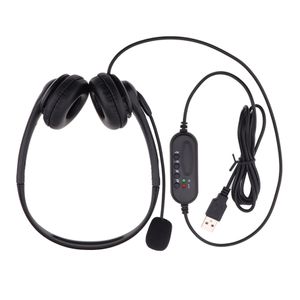 USB Wired Business Hearset с микрофоном управления громкостью отмены наушники Call Center