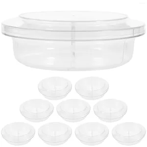 Schalen 10 PCs Schokoladenbehälter basteln kleine Süßigkeiten Party Rindfleisch Würfel Hülle Süßigkeiten Ps Plastikhalter klar