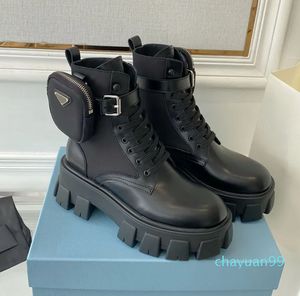 Moda de alta qualidade Martin Designer Botas Sapatos femininos Tornozelo Bolso de bota preta Boots Roman Boots