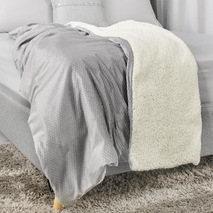 Blankets Sherpa 20lb Weighted Blanket Gray