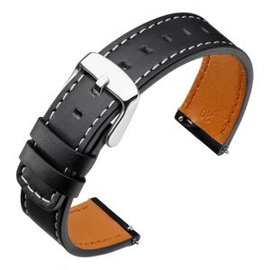 Watch Bands Anbeer 18mm 19mm 20mm 21mm 22mm Band Quick Release Genuine Leather Replacement Strap 230821