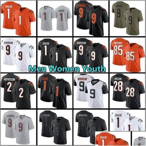 Yoga kıyafeti 9 Joe Burrow 1 Jamarr Chase Futbol Jersey Tee Higgins 94 Sam Hubbard Jessie Bates III Mixon 2 Evan McPherson Uzomah Lo DHP4U