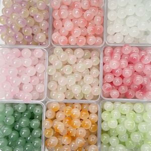 Perle di vetro da 8 mm per gioielli che producono perle in cristallo rotonde kit di braccialetti per la produzione di braccialetti, orecchini che producono gioielli, collane e mestieri fai -da -te 20 colori