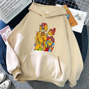 Women's Two Piece Pants A Group Of People Wearing Headphones To Enjoy Listening Music Printing Hoodie Woman Casual Autumn Hoody All-Match