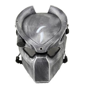 Mascheri per feste Alien vs Predator Lonely Wolf Mask con lampada Outdoor Wargame Full Face Tactical CS Halloween Cosplay Horror 230818