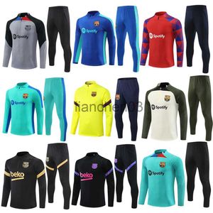 Męskie dresy Ansu Fati Camisetas de Football Tracksuit Zestaw 21 2223 Barcelonas Mężczyźni i dzieci Barca dla dorosłych chłopców Lewandowski F de Jong Training Sitor Curting C J230821