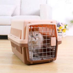 Dog Carrier Transport Puppy Carriers Plastics Travel Outdoor Kennel Accessories Portable Mochila Perro Pet Products SR50DC