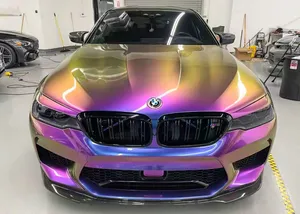 HD Super Gloss Chameleon Vinyl Car Wrap Film Unicorn Colorflip Vinyl Wrapping Film Stickers 1.52x18M Roll