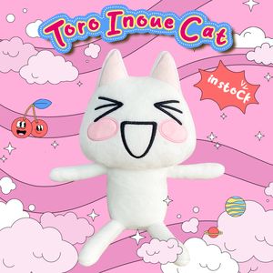 Plüschpuppen Toro Inoue Katze Plüsch Anime -Spiel gefüllt Kätzchen Animal Plushy Doll Cartoon Katze Plüsch Dekor Kissen Geschenke Spielzeug für Kinder 230818