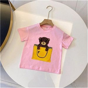 Men's and women's baby summer sports T-shirt simple fashion generous skin natural single wear with identification full series top size 90-160cm D08