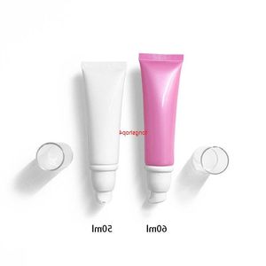 50 ml Airless Pump Butelka Pusta kosmetyczna krem ​​Squeeze Pojemnik Makeup Podkład podróży Opakowanie miękka rurka różowa białość vtrog