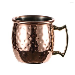 Höftkolvar 60 ml Mini Hammered Moskva Mule Mug Espresso Copper Mugs S Glasögon Söta 2oz rostfritt stål för bardricksverktyg