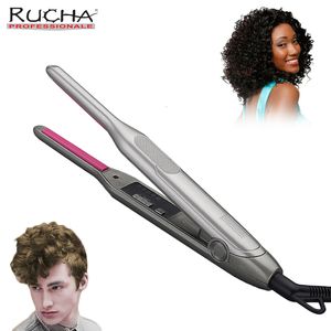 Curling Irons Professional Pencil Flat Iron Ceramic Thinnest Plate Mini Hair Starten Curler For Short Hair Beard Styler Curling Irons 230821