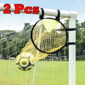 Balls 2pc Soccer Training Shooting Attrezzatura Net Equipment Football Obiettivo Net Gold Giorne Giovani Pratica di calcio di punizione Shoot Soccer Tops 230820