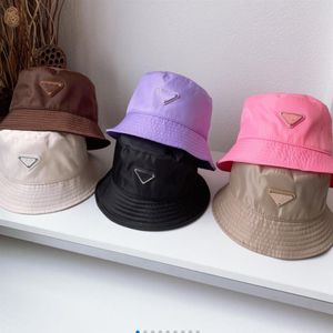 Cappello classico in nylon bucket per donne e uomini stilista ladies autunno inverno metallo a 6 colori cappelli da sole cappelli da sole dropshi279s