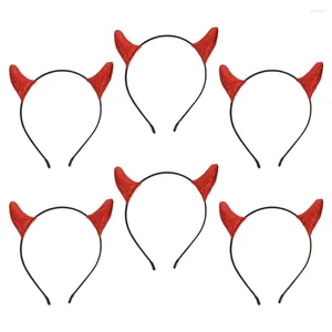 Bandanas 6 PCS Devil's Horn Headband Cosplay Hairbands Opaski Kobiety śmieszne po rekwizytów akcesoria dla dzieci Halloween