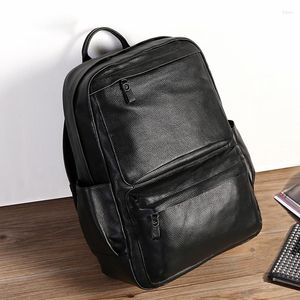 Plecak męski oryginalny skóra podróżna podróż plecaki mężczyzn Waterproof duży laptop 15,6 -calowy notebook torba dla chłopców