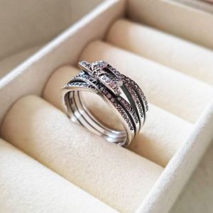 925 STERLING Gümüş Hassas Duygular Clear CZ Taşları Halkası Fit Pandora Cazibe Takı Nişan Düğün Aşıklar Kadınlar İçin Moda Halkası