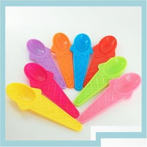 Spoons gelato cucchiaio cucchiaio in plastica dessert yogurt torta estate per bambini forniture per feste di compleanno solo drop consegna 2022 casa gar gar dhr3d