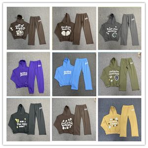 Men s Tracksuits Y2K style high street BPM sweater foam fun skull print hooded pants set casual autumn and winter hoddies suits 230821