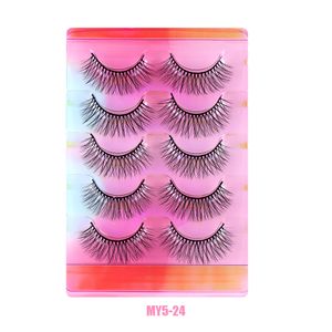 Handmade Reusable Multilayer False Eyelashes Fluffy Wispy Thick Fake Lashes Naturally Soft Delicate Full Strip Eyelash Extensions DHL