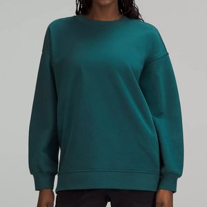 Lu Oversized Crew Long Sleeve Yoga Sweatshirt Top Omens Yoga Outfits Clothing Sweater Winter Fiess Shirts Tops