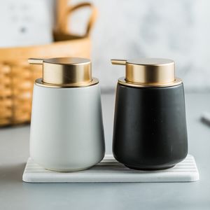 Płyn mydełka dozowarka ceramiczna Butelka mydła 400 ml Dozony pompy mydlania i żelowy dezynfekcja kontenera prysznicowego zestawu do łazienki Zestaw 230820