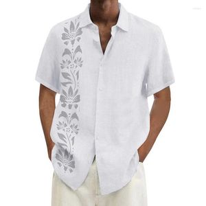 Camisas casuais masculinas Spring Ramie Temperament