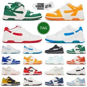 out off office men women low top shoes Black White Green Red Pink Light red White Dark Blue Light Orange mens designer sneakers luxury trainer