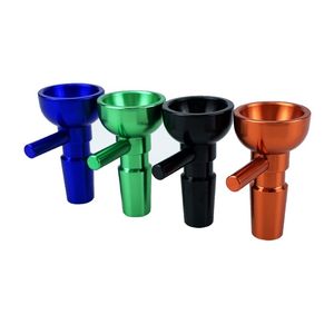 Aluminum Alloy Hookah Shisha Bowl Smoking Accessories 14mm Male Joint Head Used for Bong Portable Glass Water Pipe Tool Gift for Men