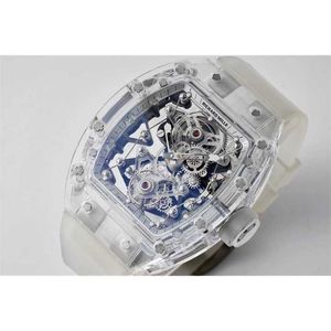 RM056 SuperClone Active Tourbillon Eur Luxury Mens Mechanics Watches Wristwatch Fashion Leisure RM56自動メカニカルクリスタルホローUR25 A7TB