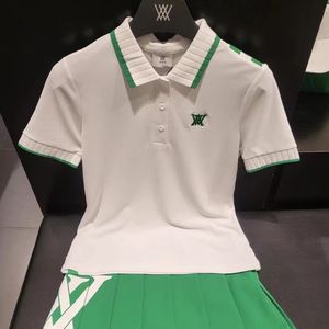 Açık Gömlek Golf Gömlek Kadınlar İçin Slim Fit Zayıflama Streç Moda Led Kadınlar Kısa Kollu Açık Golf T-Shirt Spor Polo Gömlek Top 230818