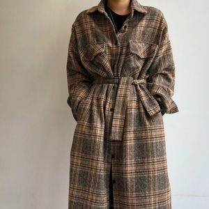 Kvinnors ull blandar kvinnor vinterlånga elegant skjorta kapphylsa plus storlek ullplikt överrock outwear vintage höstjacka kappa 230818