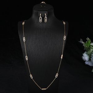 Brincos colar de colar de brechas de gargantilha moderna de colar de brejão para mulheres de jóias dubai pêndas Mujer Moda HXS005 230818
