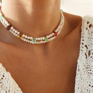Catene di alta qualità fatte a mano nella collana di perle d'acqua dolce per donne eleganti colorate gocce d'acqua per la festa di matrimonio gioielli regalo