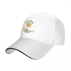 ボールキャップレトロ60年代スキーストウバーモントグリーンテキストスキー /ヴィンテージ野球キャップふわふわ帽子帽子女性男性の帽子