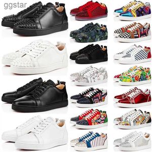 With Box Loubutins Christians Red-Bottomes 2023 Designer Rivet shoes Casual Shoe Low Sneakers for Mens Womens Fashion Cut Leather Splike Loafers Vintage Luxury Ss