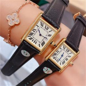 Designer Women Watch Waterproof Quartz Casual Elegant Leather Belt Tank Style Custom Gift Rectangular Watch