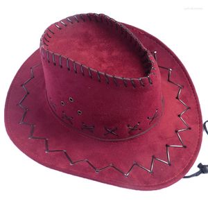 Beretti uomini donne selvatiche West Fancy Cowgirl Cappelli da cowboy Western Cap Capite di copricapo classico VAQUEROS UNISEX HACK Fashion per viaggi