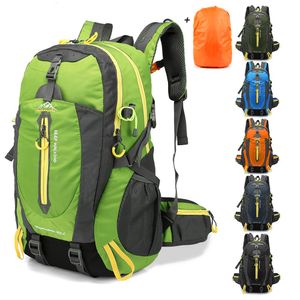 Backpacking Packs 40L utomhuspåsar Vattenbeständig resor ryggsäck läger vandring bärbar dagpack vandring klättra tillbaka för män kvinnor 230821