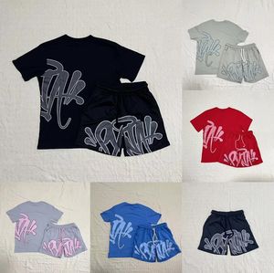 Mens Syna World Tshirts Set 5a tee tryckt designer t-shirt kort y2k tees Syna värld grafisk tshirt och shorts hiphop s-xl