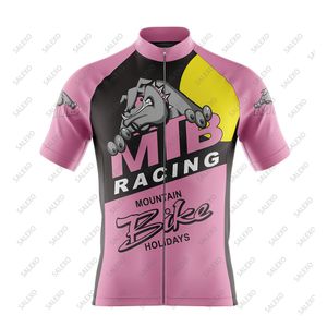 サイクリングシャツトップスメンズ漫画犬サイクリングジャージー夏半袖バイクシャツMTBサイクリング衣料ロパMAILLOT CICLISMOレーシング自転車服230820