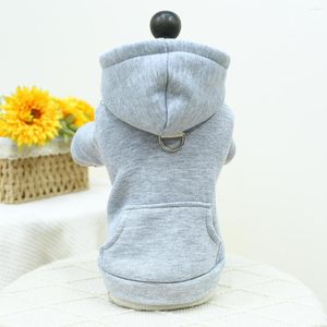 Dog Apparel Solid Color Dogs Hoodies Pet Clothes With Hat And Big Pocket Xs-xl Sizes Sweater Gray Blue Black Colors Designer