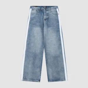 Blcg Lencia gevşek fit kot pantolon kadın kot pantolon lüks tasarımcı kot pantolon yırtık yırtık havalı adam nedensel delik denim moda markası fit jean adam yıkanmış pantolon 8584