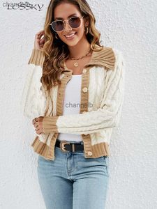 Magliette da donna tees cardigan a corto di moda per donna casual maglione maglione maglione lunghe giacca rosa bottone cardigan autunno nuovo in maglieria 2023 HKD230821