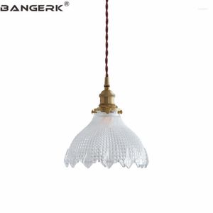 Pendant Lamps Nordic Vintage Lamp Glass Shade Hanging Ceiling Light Dining Room Kitchen Island Home Decor Luminaire Brass Chandelier