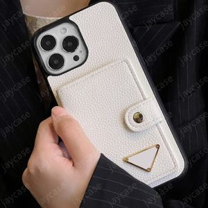 Fashion Designer Phone Cases For IPhone 14 Pro Max Plus 13 12 11 Classic Leather Mobile Shell Cover Letters Case With Card Holder Pocket