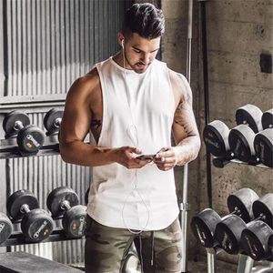 Fitness Shark Men's Tank Top Cotton Sleeveless Sport Shirt Gym Wear Training Clothing T Shirt Basket Basket Running Vest W220426256O